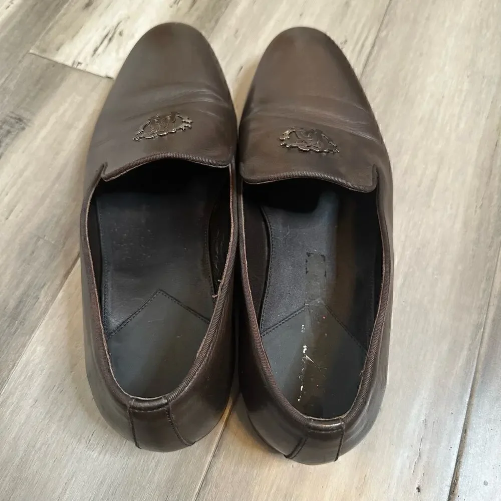 Roberto Cavalli Men's Loafers Slip On Brown Size 42 US 9